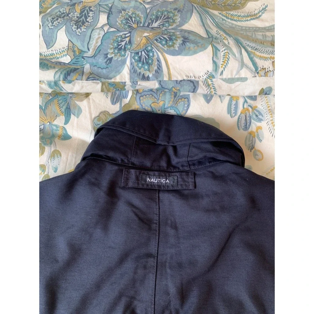 Vintage Nautica Mens Colorblock Sailing Jacket Navy‎ Cream Yachting Jacket / L
